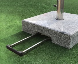 Granite Umbrella Stand with Wheels and Handle