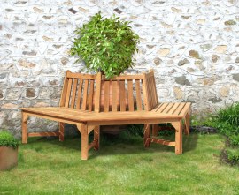 Hexagonal Teak Half Tree Seat