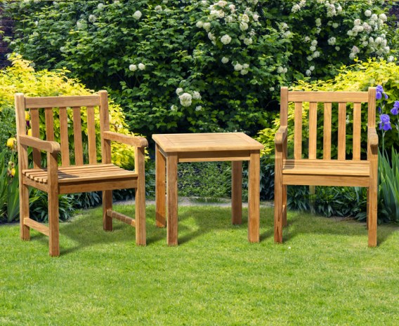 York Teak Garden Conversation Set