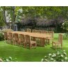 Winchester 12 Seater Teak 4m Oval Table and Chairs Set