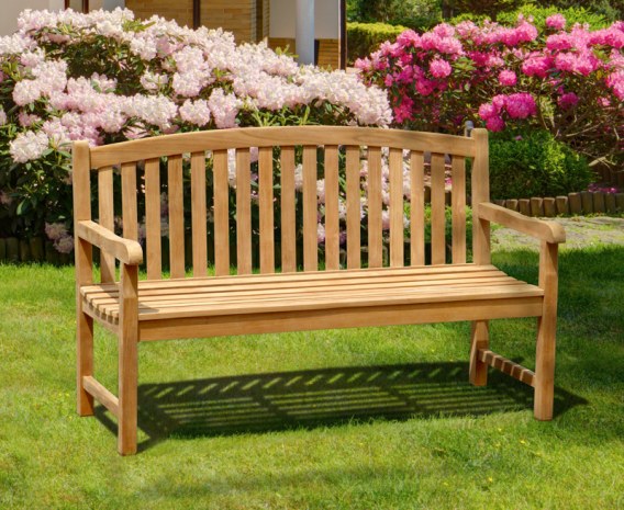 Gloucester Teak 3 Seater Garden Bench - 1.5m