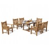 Oxburgh 6 Seater Single Leaf Extending Table with Turners Armchairs