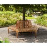 Teak Hexagonal Tree Seat - Wrap Around Tree Bench