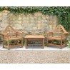 Winchester 2 Seater Teak Conversation Set with Lutyens-Style Armchairs