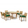 Oxburgh Teak Garden Dining Set with Stacking Chairs