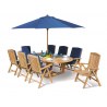 Teak Extendable Dining Set with Recliner Chairs