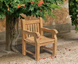 Chunky Teak Outdoor Armchair