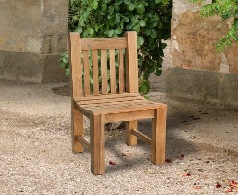 Chunky Teak Garden Dining Chair