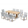 Rectory 8 Seater Teak 2.25 x 0.9m Table and St. Moritz Chairs