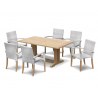 Rectory 6 Seater Teak 1.8 Rectangular Table and St. Mortitz Chairs Set