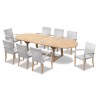 Brompton Extending 1.8 - 2.4m Table & 8 St. Tropez Stacking Chairs