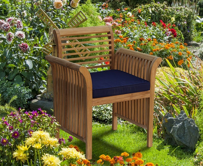 Richmond Teak Contemporary Garden Armchair