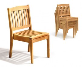 Winchester Teak Stacking Side Chairs