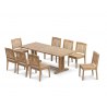 Rectory 8 Seater Teak 2.25 x 0.9m Table and Winchester Chairs