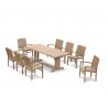 Rectory 8 Seater Teak 2.25 x 0.9m Table and Cannes Chairs