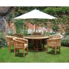 Sissinghurst 6 Seater Round 1.5m Dining Set with Banana Chairs