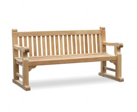 Regent's Park Teak Garden Bench with Sled Legs