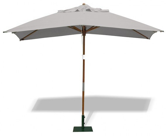 Rectangular Wooden Parasol - 3 x 2m