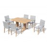 Rectory 1.5m Pedestal Table and 6 St. Moritz Stacking Chairs Set