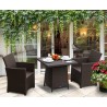 Azure 2 Seater Rattan Garden Dining Set with 80cm Square Table