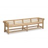 Teak Low Back Lutyens-Style Outdoor Bench - 2.7m