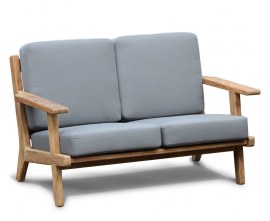 Belmont Teak 2 Seater Mid-century Garden Sofa