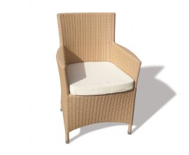 Verona Woven Armchairs in Honey Wicker with Rectory 2m Table