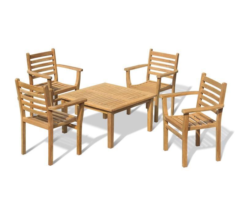 Winchester 4 Seater Conversation Set with Yale Stacking Chairs