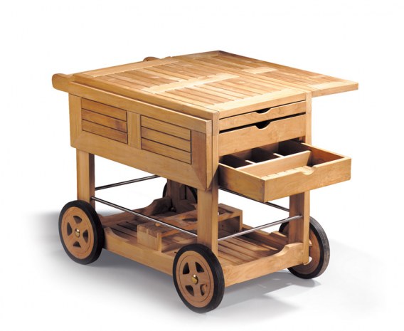 Teak Garden Drinks Trolley