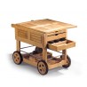 Outdoor serving trolley