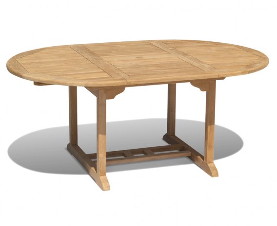 Oxburgh Teak Single-Leaf Extending Garden Table – 1.2-1.8m