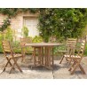 Berwick 1.2m Round Table and 4 Lymington Folding Armchairs Set