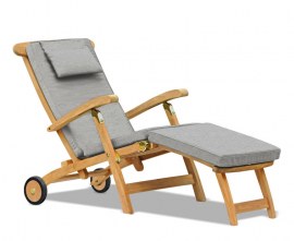 Steamer Sun Lounger with Wheels