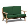 Belmont Teak 2 Seater Mid-century Garden Sofa Bench - Green