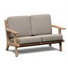 Belmont Teak 2 Seater Mid-century Garden Sofa Bench - Taupe