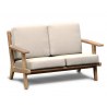 Belmont Teak 2 Seater Mid-century Garden Sofa Bench - Natural