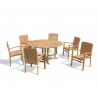 6 Seat Round Outdoor Dining Set