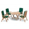 Lymington Round 1.2m Folding Dining Set with 4 Tewkesbury Recliners