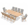 Dorset 2-3m Extending Dining Set with 10 Tewkesbury Recliner Chairs