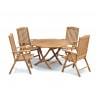 Lymington Octagonal 1.2m Folding Dining Set and 4 Tewkesbury Recliners