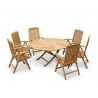 Lymington 6 Seater Octagonal 1.5m Dining Set with Tewkesbury Recliners