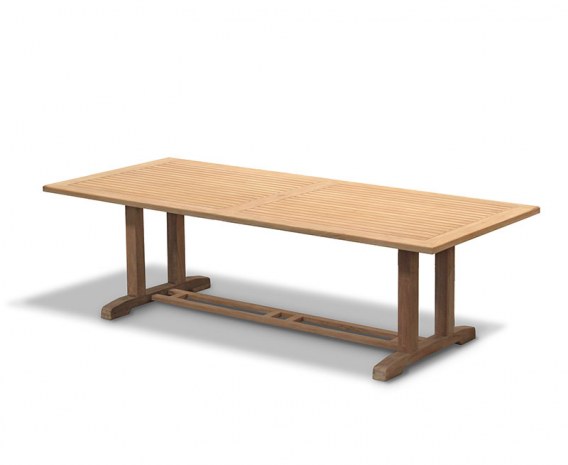 Rectory Rectangular Teak Pedestal Table - 2.6m