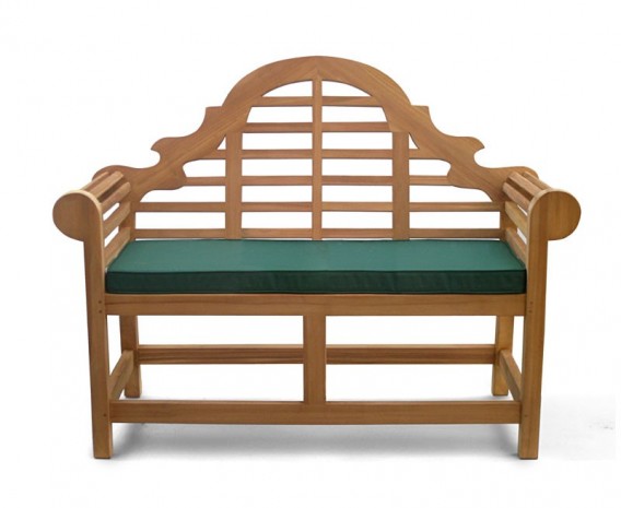 Lutyens-Style Decorative Teak Garden Bench