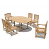 Oxburgh 6 Seater Single Leaf Extending Table with Kennington Chairs