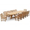 12 Seater Patio Set with Hilgrove Oval 4m Table & Armchairs