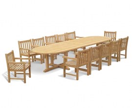 12 Seater Patio Set with Hilgrove Oval 4m Table & Armchairs