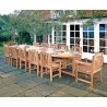 Winchester 12 Seater Teak 4m Oval Table with Armchairs