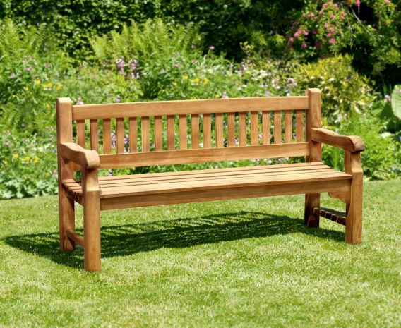 Promenade Teak Heavy Duty Garden Bench - 1.8m