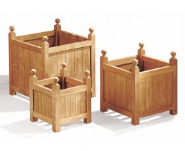 Versailles Teak Garden Planters - S, L & XL, Set of 3