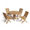 Berwick 1.2m Round Gateleg Table and 4 Cannes Folding Chairs Set